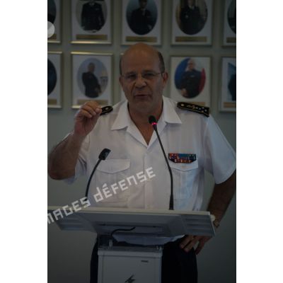 Intervention de l'amiral Christophe Prazuck, CEMM (chef d'état-major de la Marine), lors de la remise des travaux des groupes Alidade.
