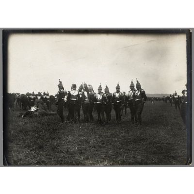 Cavalerie, Arme blindée - Rassemblement du 12e RC pendant les manœuvres. [légende d'origine]