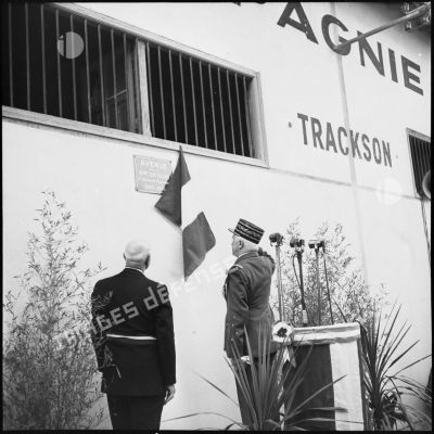 Inauguration de l'avenue de la 3e DIA (division d'infanterie algérienne) à Alger.
