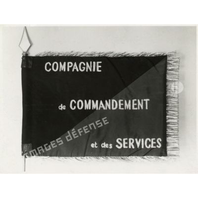 Fanion de la Compagnie de commandement et des services (CCS) ) du 37e bataillon d'ouvrages (37e BO) de Bitche.