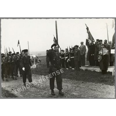 Cérémonie militaire au 37e bataillon d'ouvrages de Bitche.