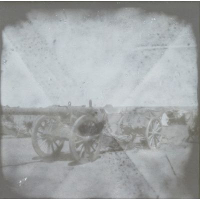 [Mission d'observation du chef de bataillon Albert d'Amade pendant la guerre du Transvaal : un canon tube long].