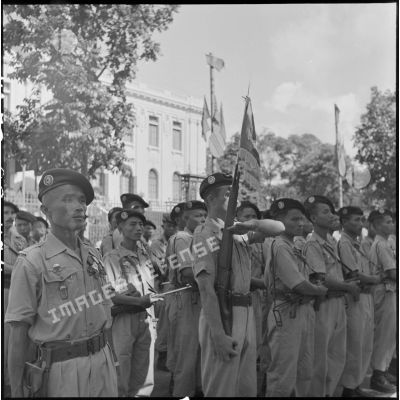 Soldats du 6e BPC (bataillon de parachutistes coloniaux) ayant participé à l'opération Hirondelle.