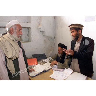 Distribution de matériels et de fournitures dans une école de Kaboul par le détachement d'instruction opérationnelle (DIO).