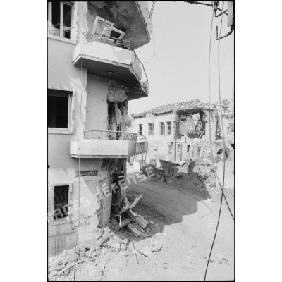 Vue sur les ruines de Beyrouth-Ouest.