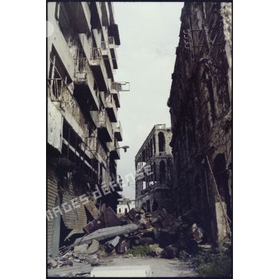 Immeubles en ruines, Beyrouth.