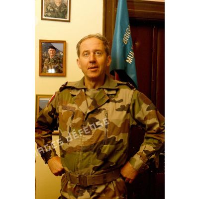 Visite du général Lair, COM FLT, à l'état-major de la BMN-N à Mitrovica.