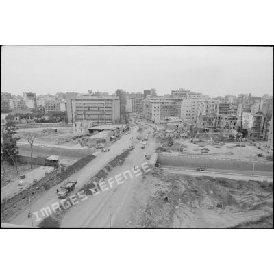 Le carrefour Berbir et la corniche Mazraa, Beyrouth.