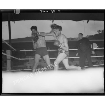 Combat de boxe interallié opposant Addadaine et Steinmuller.