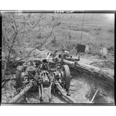 Les restes d'un canon allemand de 88.