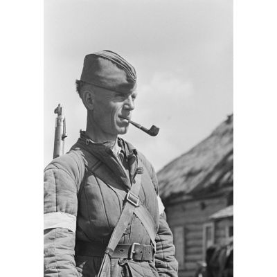 Portrait d'un soldat russe combattant dans les rangs allemands.