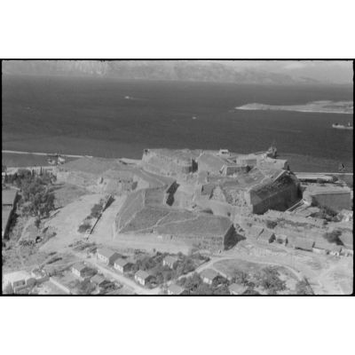 Vue aérienne de la citadelle de Corfou.