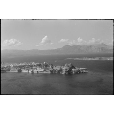 Vue aérienne de la citadelle de Corfou.