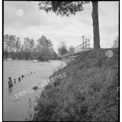 Plan général de la rivière Meuse en crue.