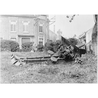 Canon antichar de 47 mm de l'armée belge abandonné près de Thisnes.