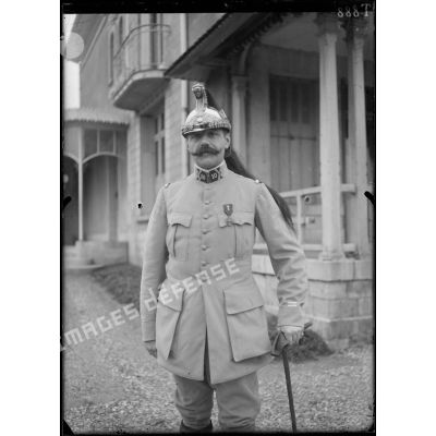 Dombasle (Meuse). Le capitaine de Précourt, officier d'ordre du Général Carbillet. [légende d'origine]