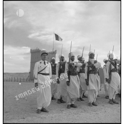 Cérémonie militaire à Tindouf (Algérie).