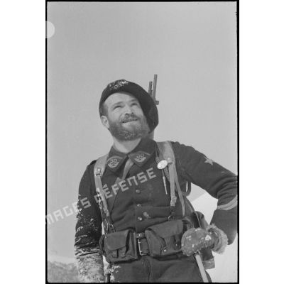 Portrait d'un sergent, éclaireur-skieur du 30e BCP.