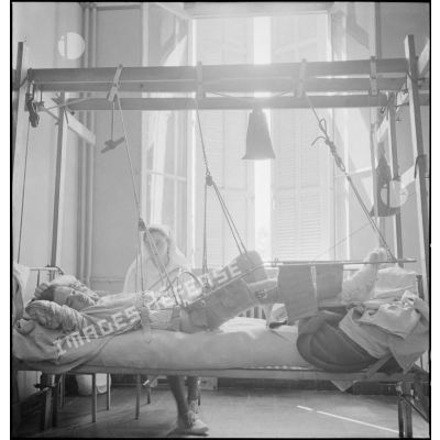 Chambre de blessé à l'hôpital de Montolivet.