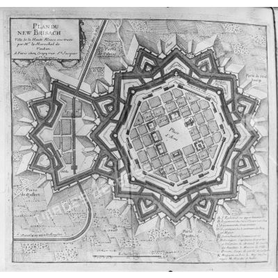 Paris, cabinet des Estampes. Plan de Neuf-Brisach (XVIIIe s.). [légende d'origine]