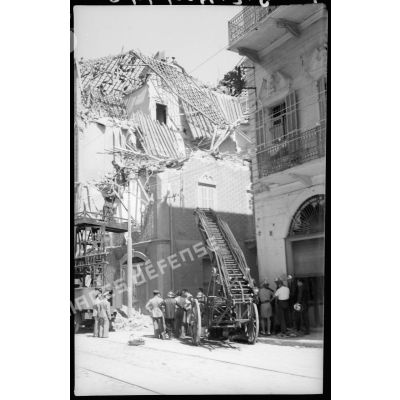 La ville de Beyrouth après les bombardements des Alliés.