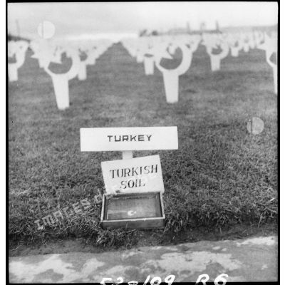Une tombe turque d'un cimetière des Nations Unies en Corée du Sud.