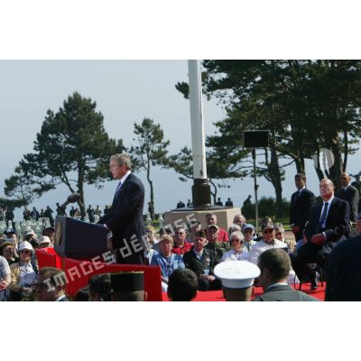 Discours du président Georges W. Bush lors du 60e anniversaire du débarquement en Normandie.
