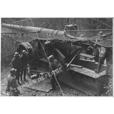 Plan moyen d'une pièce de 220 mm long M1917 Schneider.