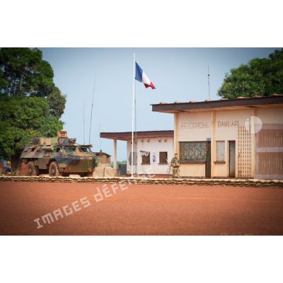 Retour des éléments de la compagnie rouge du GTIA Turco après une patrouille dans Bambari.