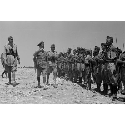 Le général Erwin Rommel passe en revue les hommes du Maggiore Pardi.