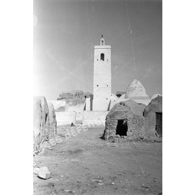Un minaret dans la ville de Médenine (Tunisie).