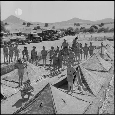 Le campement de la 2e compagnie du 2e régiment d'infanterie (RI)au poste de N'Daoud.