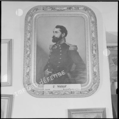 Portrait de Joseph Vantini, dit général Yusuf, commandant du premier corps de spahi, exposé au musée Franchet d'Esperey d'Alger.