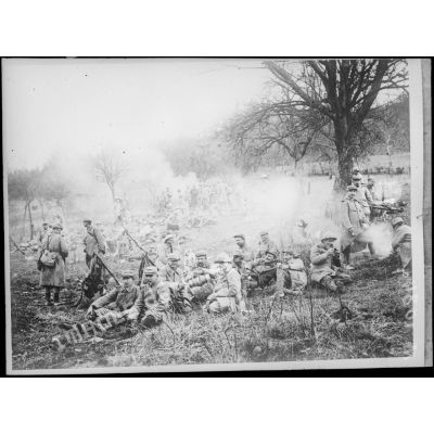 Cantonnement de soldats près de Nieuport. [légende d'origine]