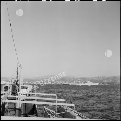 La flotte française au large de Limassol (Chypre) avant son appareillage pour l'Egypte.