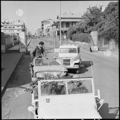 Une voiture de presse du SPI à Port-Fouad.