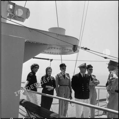 Voyage du général Raoul Salan à bord de l'escorteur "Arabe".