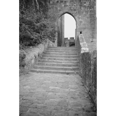 Au Mont-Saint-Michel, des escaliers.