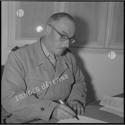 Portrait du général Bertron, commandant la 29e DI.