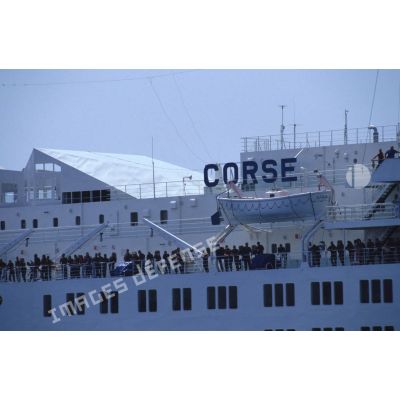 Arrivée du ferry affrété Corse à Yanbu.