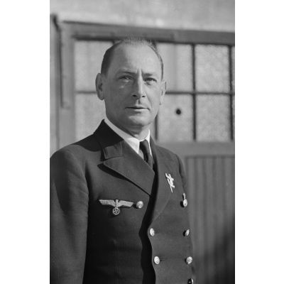 Portrait d'un officier de la 7.Unterseebootsflottille basée à Saint-Nazaire.