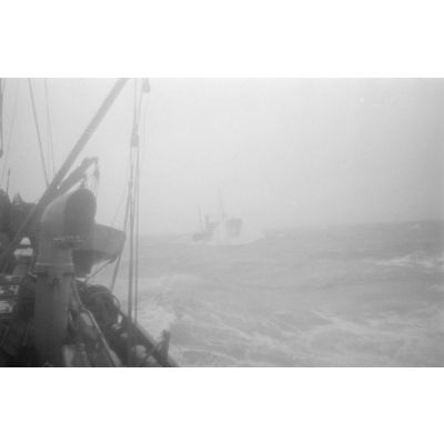 Une mission d'entrainement en mer d'un dragueur de mines allemand (Minensuchboot).