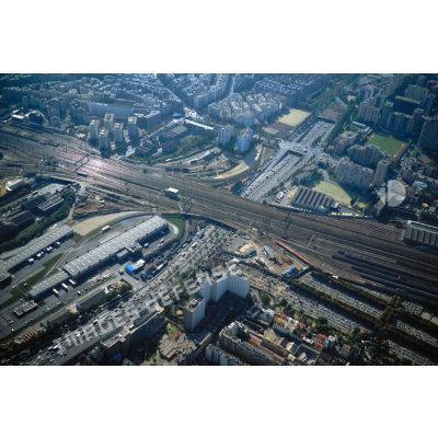 Paris 17e. Gare de marchandises SNCF, réseau Saint-Lazare.