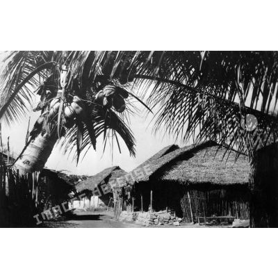 République malgache, 1945. Village d'Ambanoro.