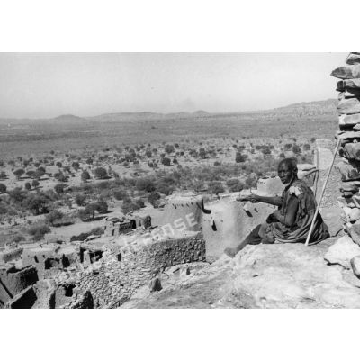 République du Mali, Bandiagara, 1958. Village de Téréli.