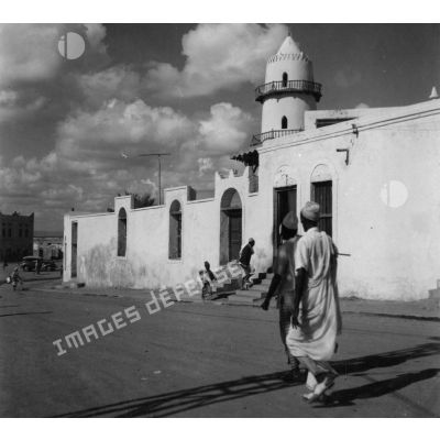 Djibouti, 1949. Territoire Français des Afars et des Issas. Djibouti. La mosquée Hamoudi.