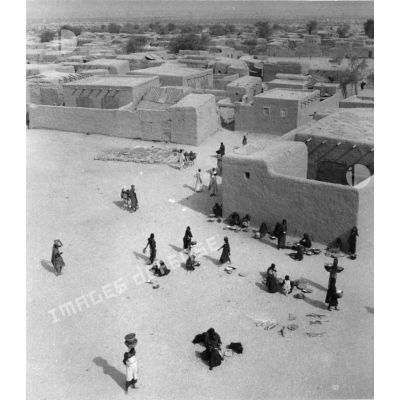 République du Tchad. Un quartier de N'Djamena.