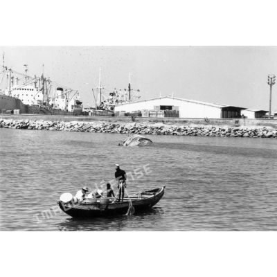République du Dahomey, port de Cotonou, 1968.
