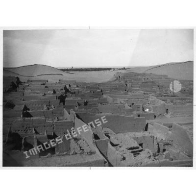 Algérie, Sahara, In Salah, 1948. L'ancien village ensablé.