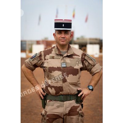 Portrait du colonel Marc Delavernhe du 516e régiment du train (RT) à Gao, au Mali.